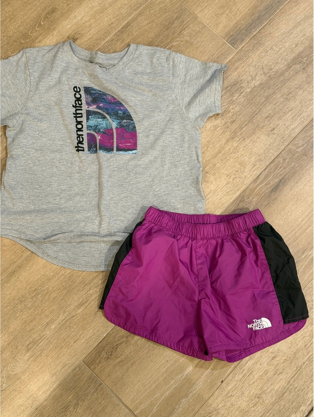 The North Face Girls Tee & Shorts Bundle — XL (16) / M (10)